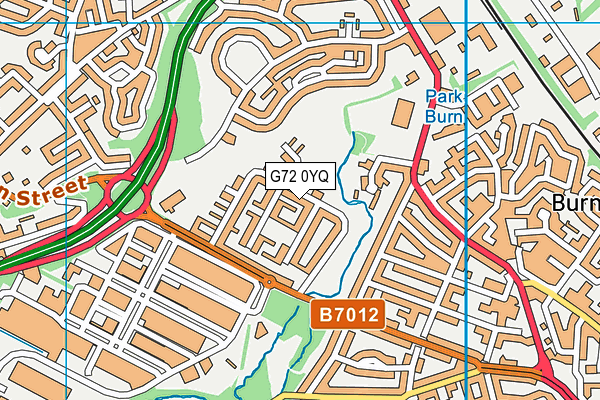 G72 0YQ map - OS VectorMap District (Ordnance Survey)