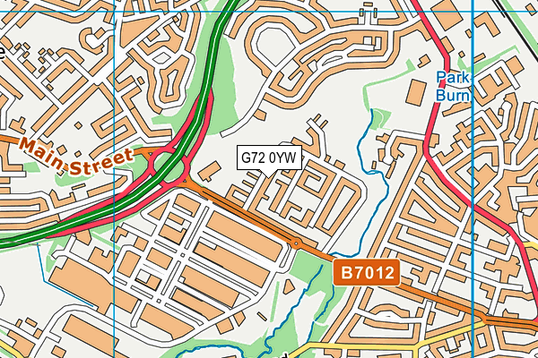 G72 0YW map - OS VectorMap District (Ordnance Survey)