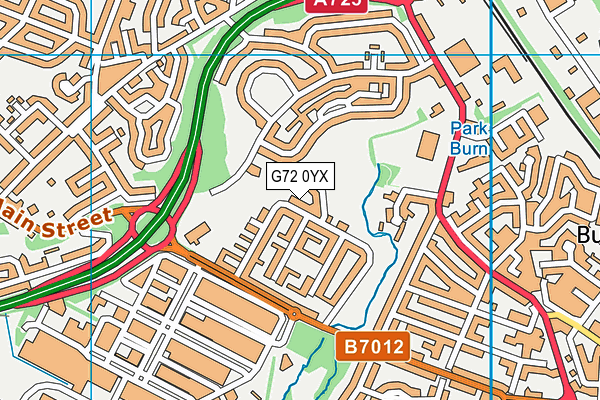 G72 0YX map - OS VectorMap District (Ordnance Survey)