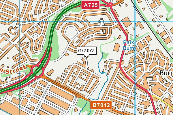 G72 0YZ map - OS VectorMap District (Ordnance Survey)