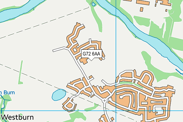 G72 6AA map - OS VectorMap District (Ordnance Survey)