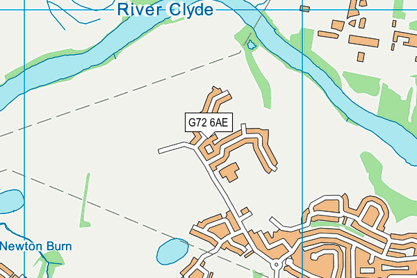 G72 6AE map - OS VectorMap District (Ordnance Survey)