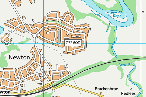 G72 6QD map - OS VectorMap District (Ordnance Survey)