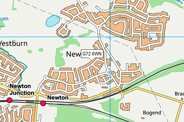 G72 6WN map - OS VectorMap District (Ordnance Survey)