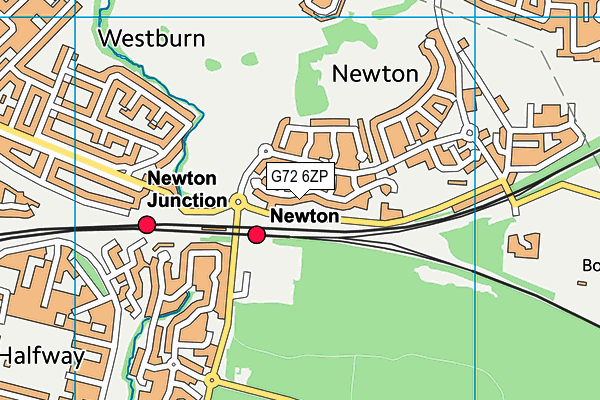 G72 6ZP map - OS VectorMap District (Ordnance Survey)