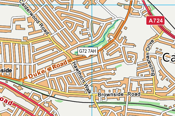 G72 7AH map - OS VectorMap District (Ordnance Survey)
