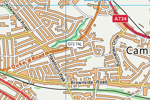 G72 7AL map - OS VectorMap District (Ordnance Survey)