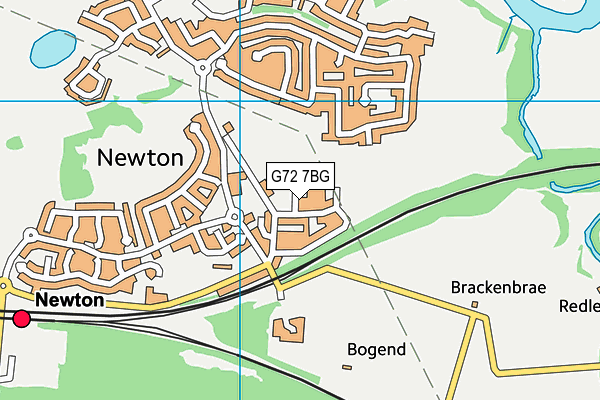 G72 7BG map - OS VectorMap District (Ordnance Survey)