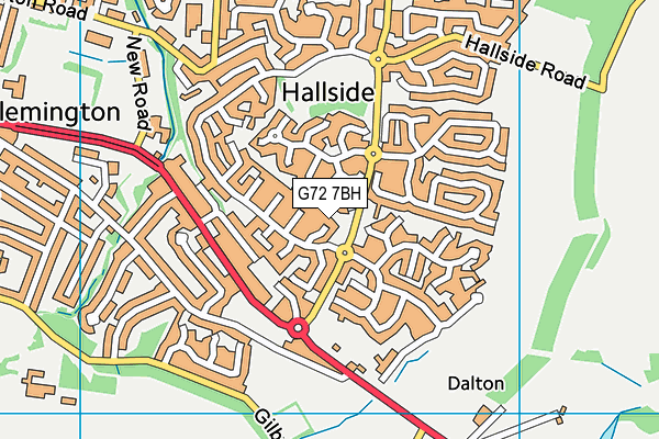 G72 7BH map - OS VectorMap District (Ordnance Survey)