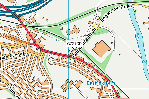 G72 7DD map - OS VectorMap District (Ordnance Survey)