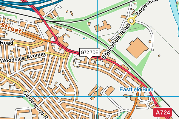 G72 7DE map - OS VectorMap District (Ordnance Survey)