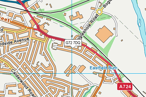 G72 7DQ map - OS VectorMap District (Ordnance Survey)