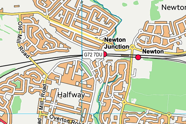 G72 7DU map - OS VectorMap District (Ordnance Survey)