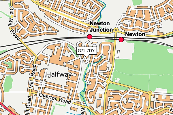 G72 7DY map - OS VectorMap District (Ordnance Survey)