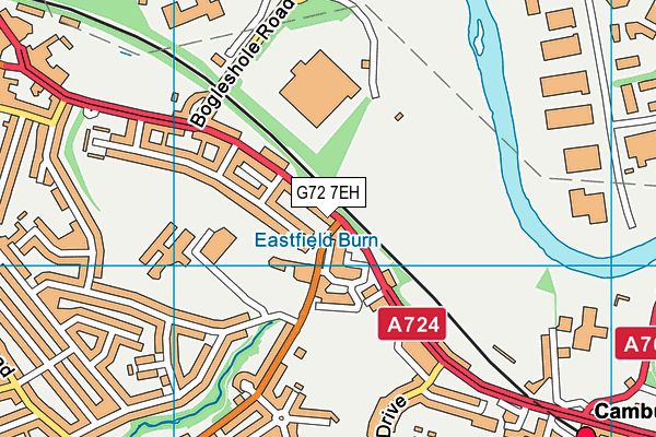 G72 7EH map - OS VectorMap District (Ordnance Survey)