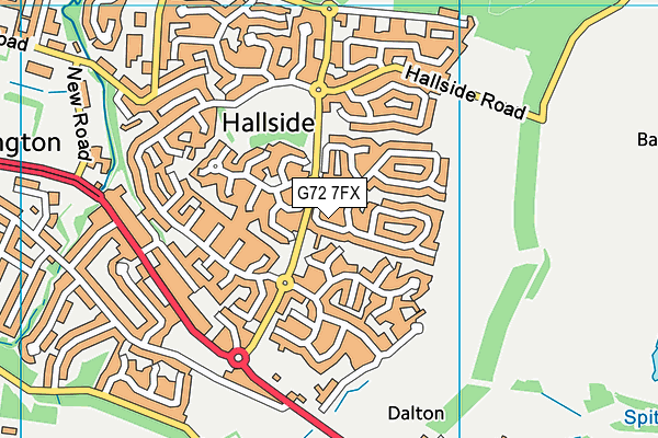 G72 7FX map - OS VectorMap District (Ordnance Survey)