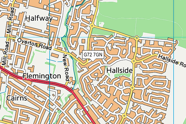 G72 7GN map - OS VectorMap District (Ordnance Survey)