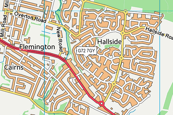 G72 7GY map - OS VectorMap District (Ordnance Survey)