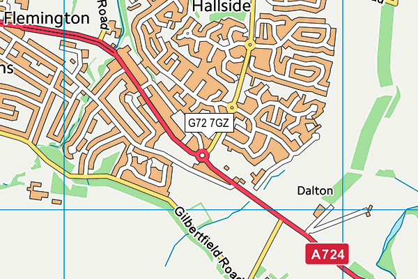 G72 7GZ map - OS VectorMap District (Ordnance Survey)