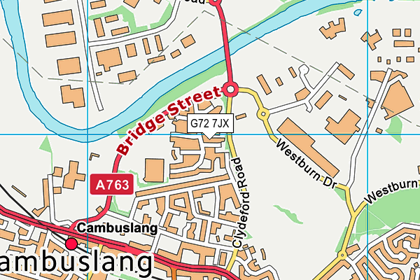 G72 7JX map - OS VectorMap District (Ordnance Survey)