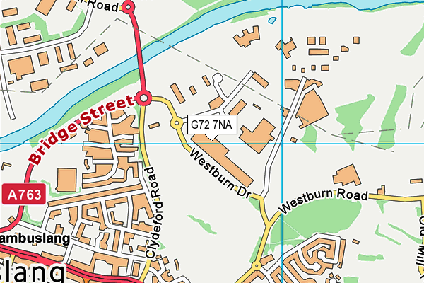 G72 7NA map - OS VectorMap District (Ordnance Survey)