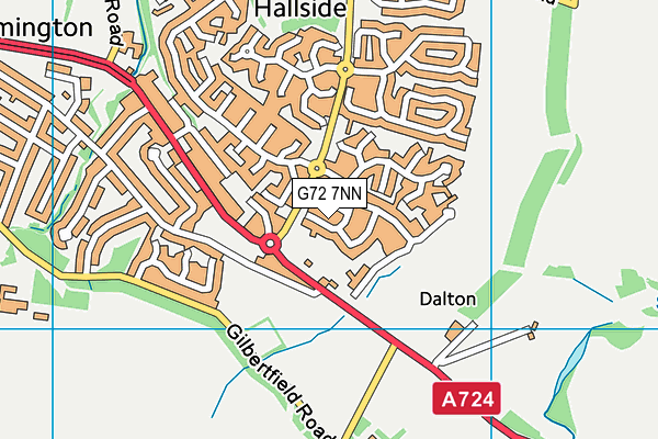 G72 7NN map - OS VectorMap District (Ordnance Survey)