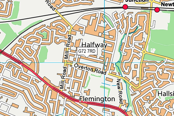 G72 7RD map - OS VectorMap District (Ordnance Survey)
