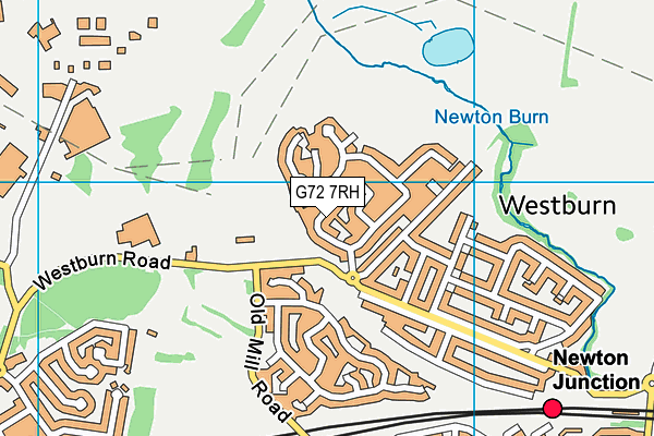 G72 7RH map - OS VectorMap District (Ordnance Survey)