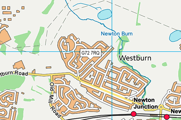 G72 7RQ map - OS VectorMap District (Ordnance Survey)