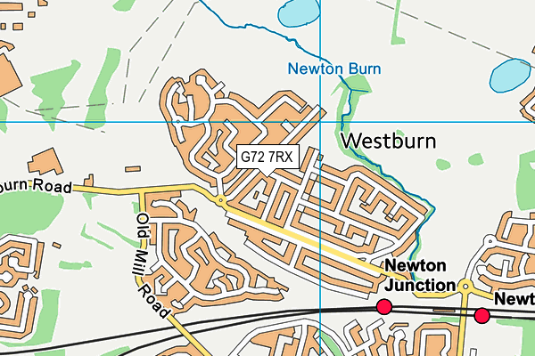 G72 7RX map - OS VectorMap District (Ordnance Survey)