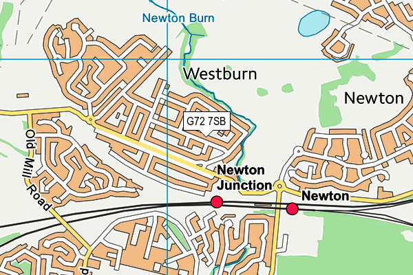 G72 7SB map - OS VectorMap District (Ordnance Survey)