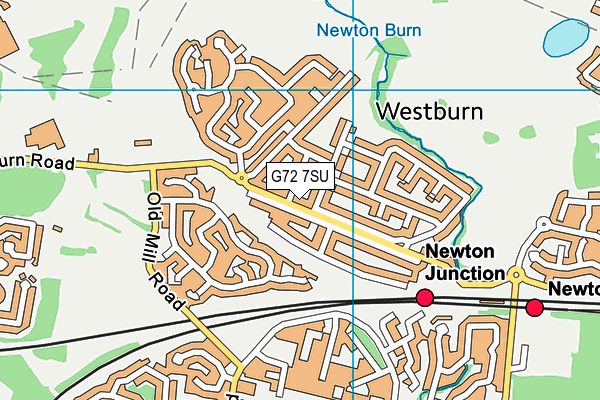 G72 7SU map - OS VectorMap District (Ordnance Survey)