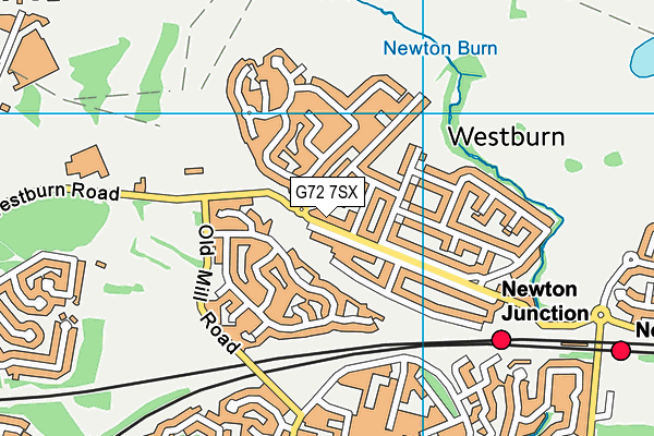 G72 7SX map - OS VectorMap District (Ordnance Survey)