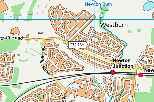 G72 7SY map - OS VectorMap District (Ordnance Survey)