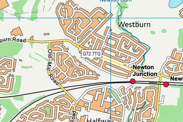 G72 7TG map - OS VectorMap District (Ordnance Survey)