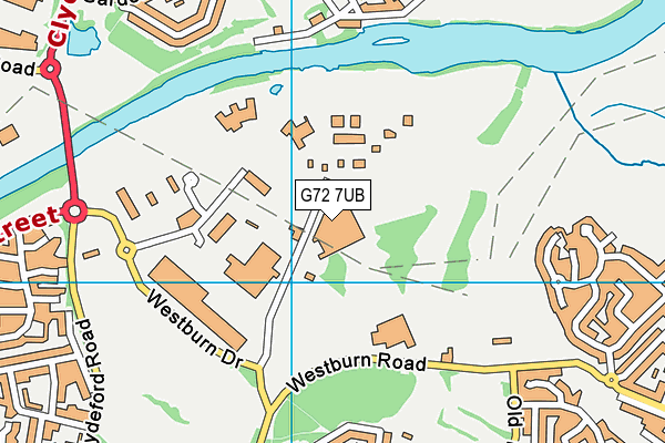 G72 7UB map - OS VectorMap District (Ordnance Survey)