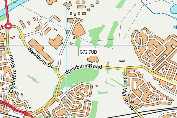 G72 7UD map - OS VectorMap District (Ordnance Survey)