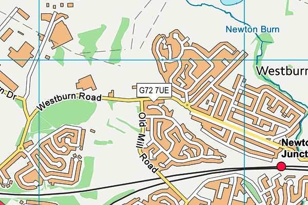 G72 7UE map - OS VectorMap District (Ordnance Survey)