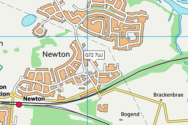 G72 7UJ map - OS VectorMap District (Ordnance Survey)