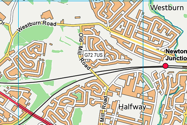 G72 7US map - OS VectorMap District (Ordnance Survey)