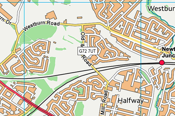 G72 7UT map - OS VectorMap District (Ordnance Survey)