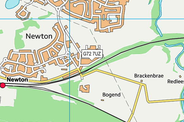 G72 7UZ map - OS VectorMap District (Ordnance Survey)