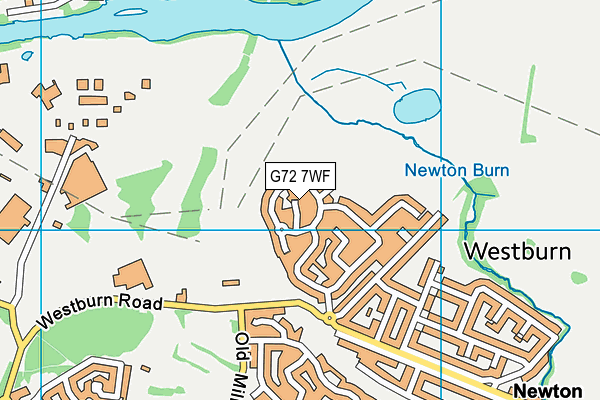 G72 7WF map - OS VectorMap District (Ordnance Survey)