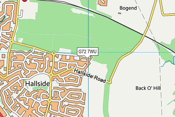 G72 7WU map - OS VectorMap District (Ordnance Survey)