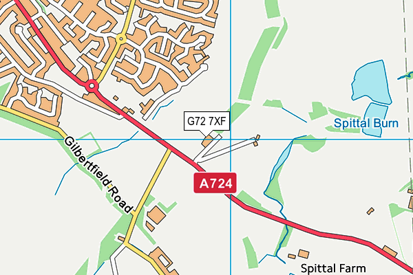 G72 7XF map - OS VectorMap District (Ordnance Survey)