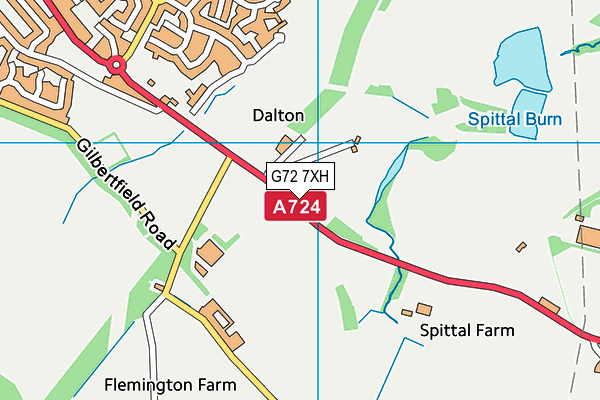 G72 7XH map - OS VectorMap District (Ordnance Survey)