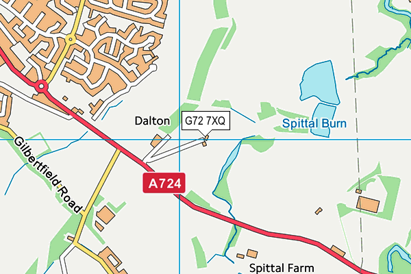 G72 7XQ map - OS VectorMap District (Ordnance Survey)