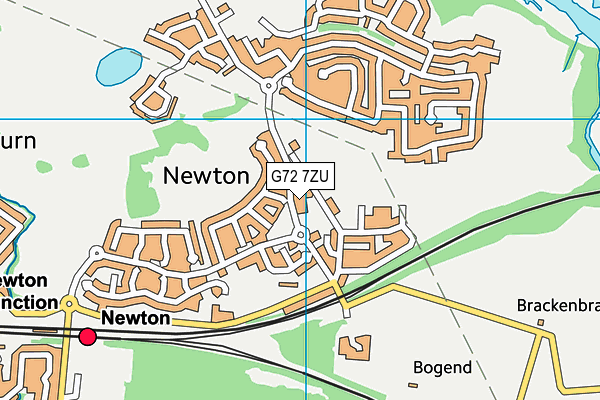G72 7ZU map - OS VectorMap District (Ordnance Survey)