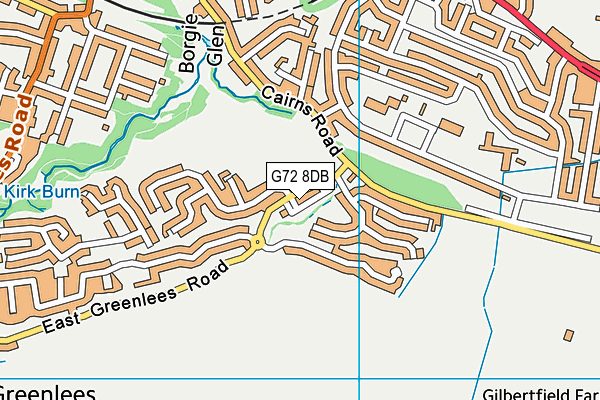 G72 8DB map - OS VectorMap District (Ordnance Survey)