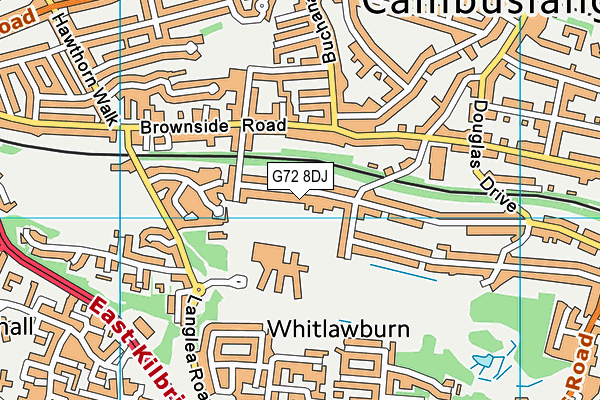 G72 8DJ map - OS VectorMap District (Ordnance Survey)